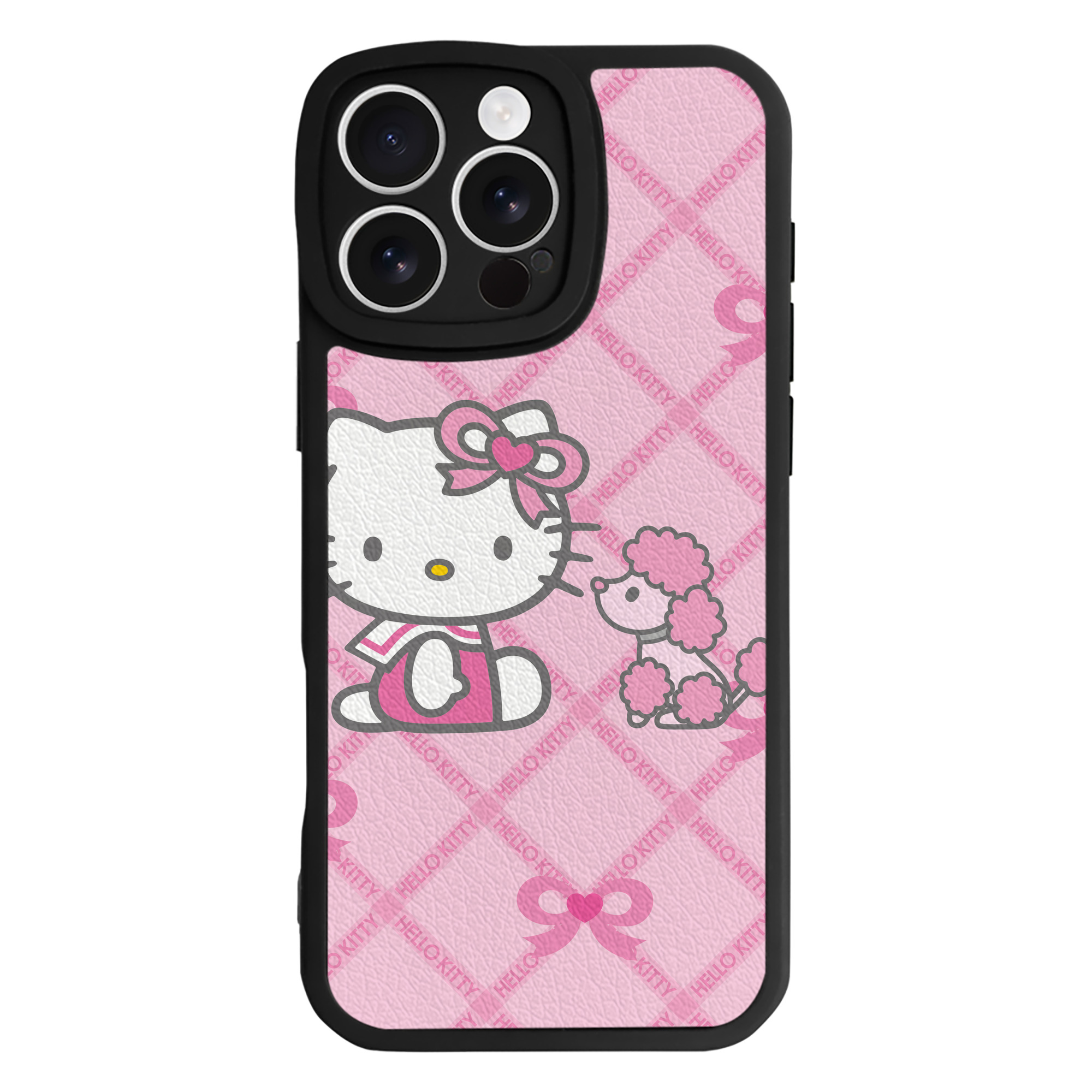 （画像用） Hello Kitty ハローキティ 【iPhone 16シリーズ対応】シリコンスマホケース（レザー調） 材質：シリコン